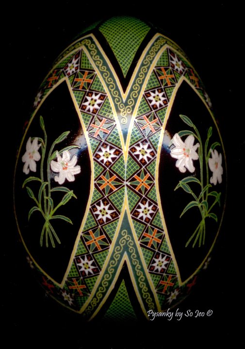 Easter Lilies Ukrainian Easter Egg Pysanky By So Jeo